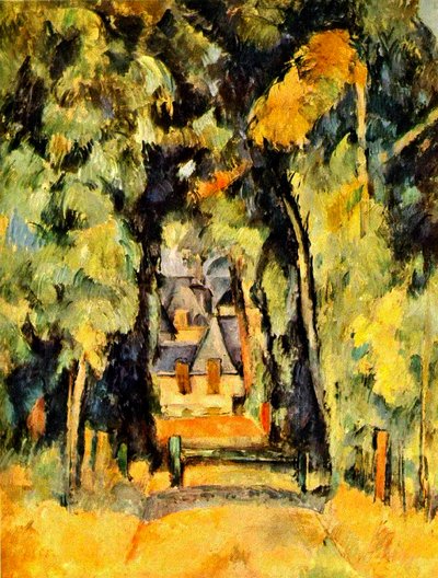 Weg bij Chantilly, 1888 door Paul Cézanne